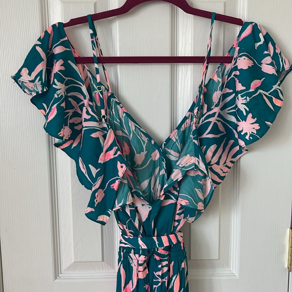 summer or vacation patterned jumpsuit - Lilly Pulitzer Emilea Jumpsuit NWT - Picture 4 of 9